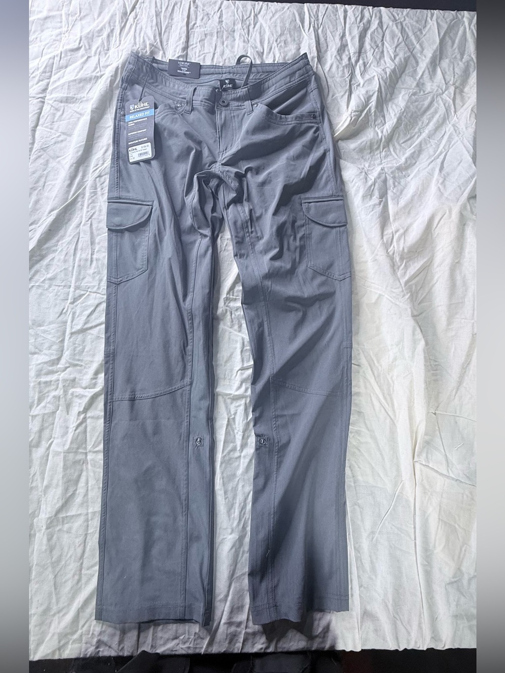 Kuhl Gray Cargo Pants - Lightweight Outdoor Travel Trousers